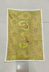 Diwali Gift Box with Banarasi Zari Table Runner, Set Of 6 Mats, 6 coaster & 2 laddoo candles