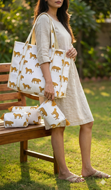 Tote Bag with set of 3 Pouches