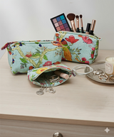 Set of 3 cosmetic bag/pouches with waterproof lining
