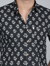 Men by House of Gulab Short Sleeves Cotton Shirt