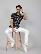 Men by House of Gulab Short Sleeves Cotton Shirt