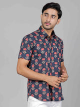 Men by House of Gulab Short Sleeves Cotton Shirt