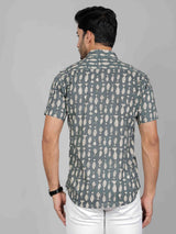 Men by House of Gulab Short Sleeves Cotton Shirt