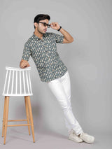 Men by House of Gulab Short Sleeves Cotton Shirt