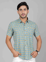 Men by House of Gulab Short Sleeves Cotton Shirt