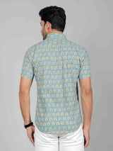 Men by House of Gulab Short Sleeves Cotton Shirt