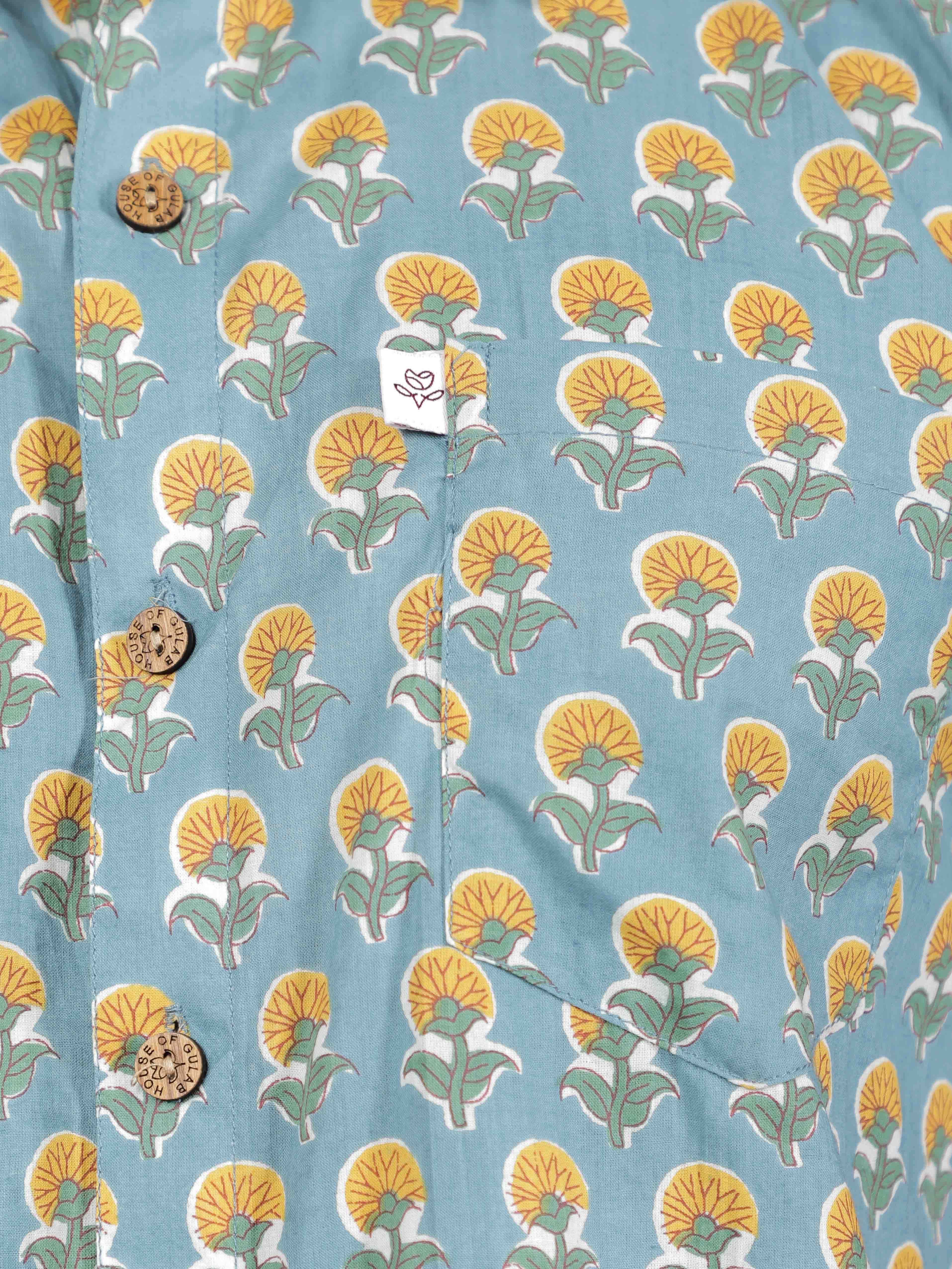 Men by House of Gulab Short Sleeves Cotton Shirt