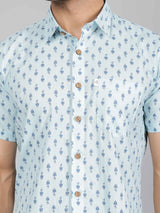 Men by House of Gulab Short Sleeves Cotton Shirt