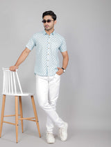Men by House of Gulab Short Sleeves Cotton Shirt