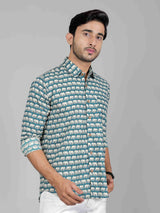 Men by House of Gulab Full  Sleeves Cotton Shirt