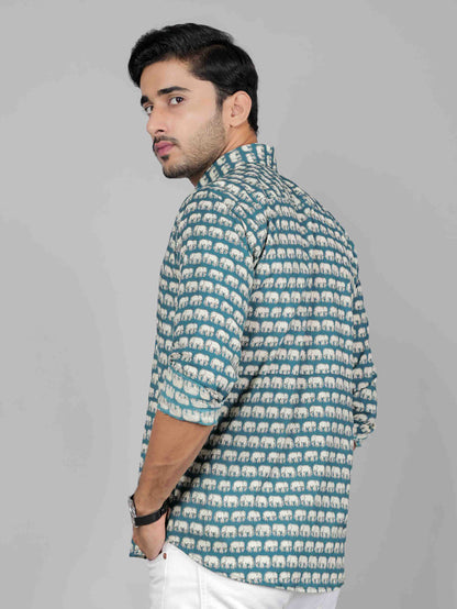 Men by House of Gulab Full  Sleeves Cotton Shirt