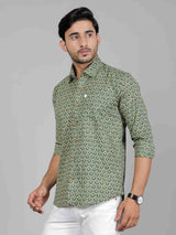 Men by House of Gulab Full  Sleeves Cotton Shirt