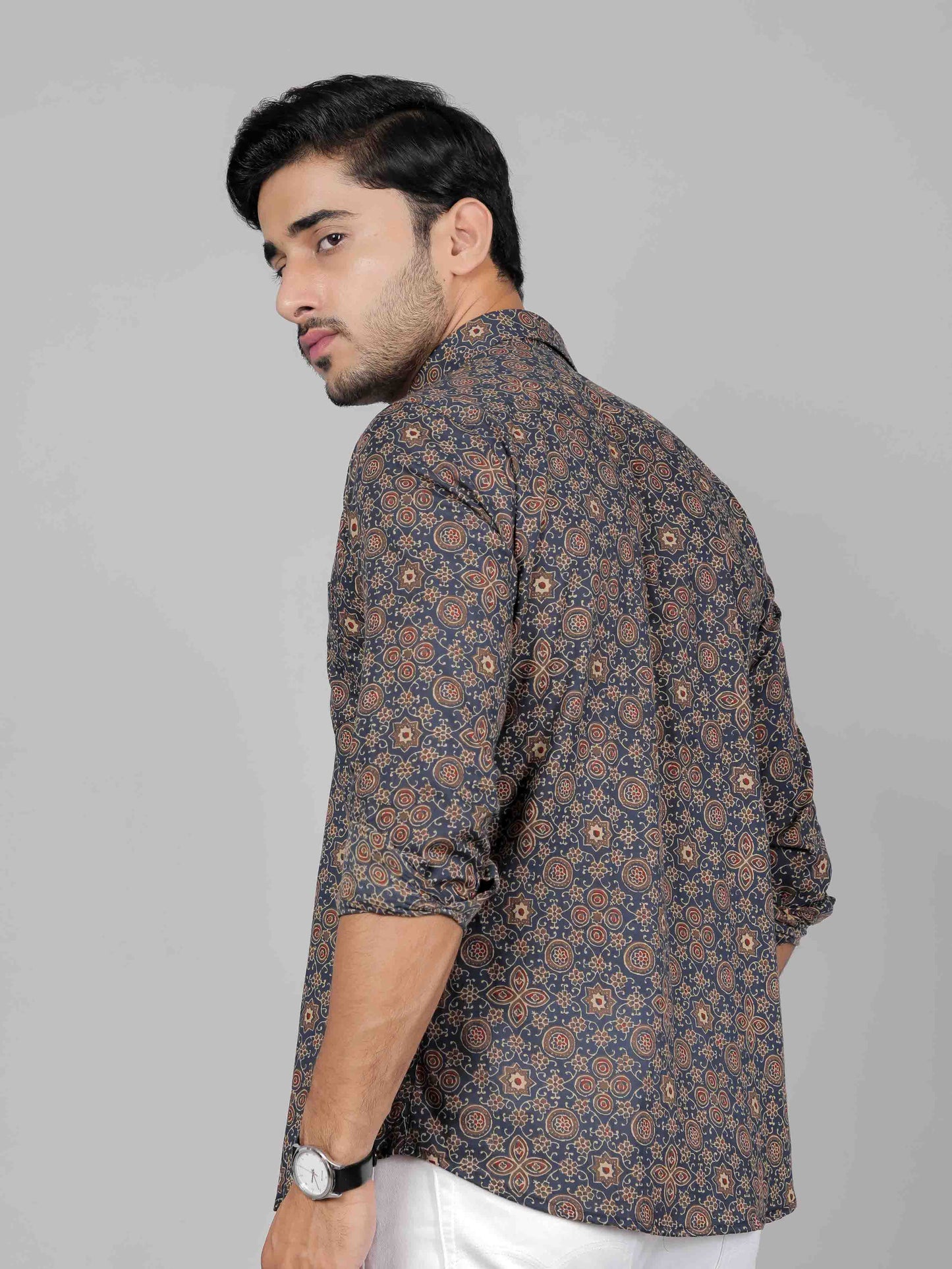 Men by House of Gulab Full  Sleeves Cotton Shirt