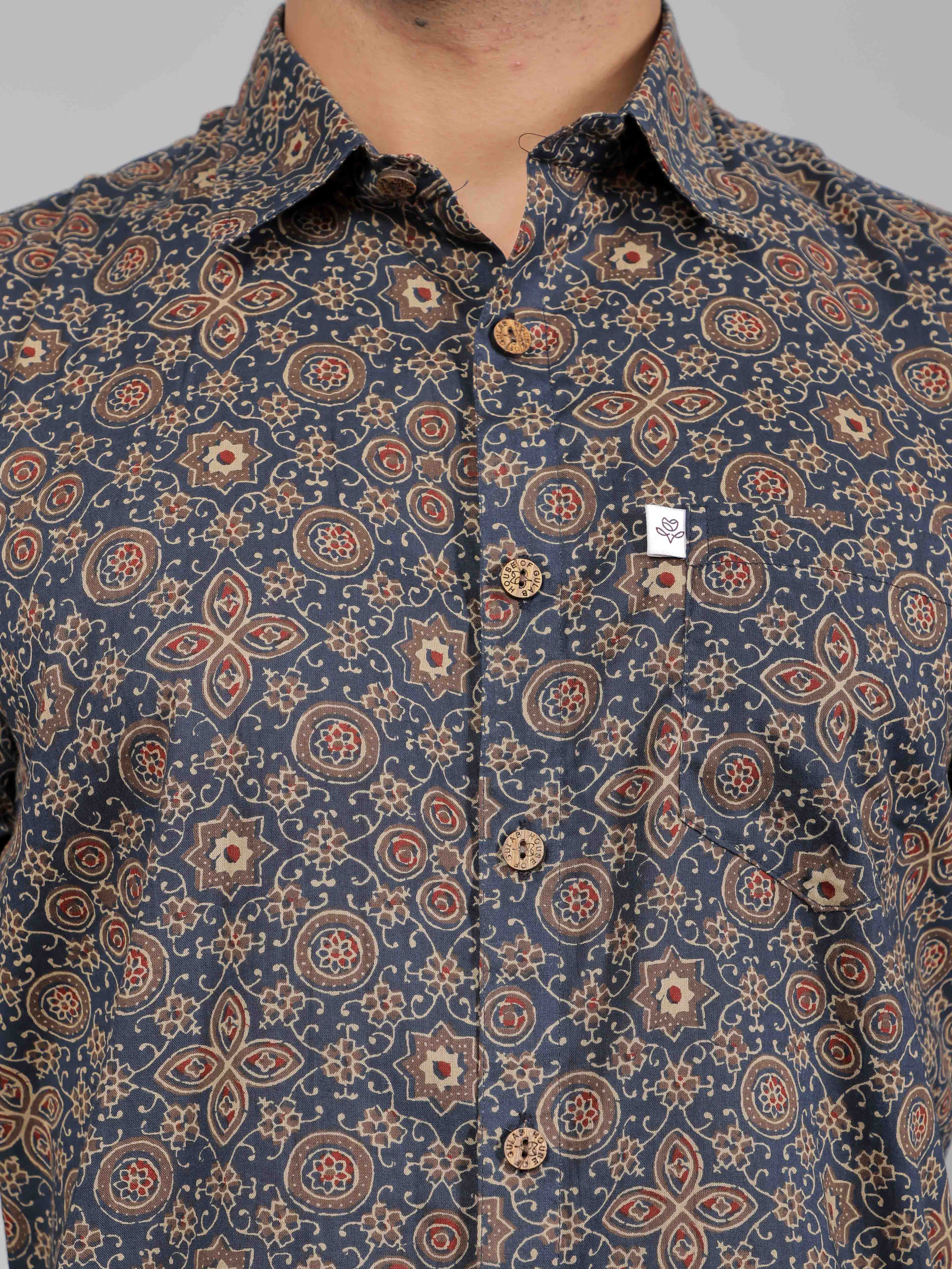 Men by House of Gulab Full  Sleeves Cotton Shirt