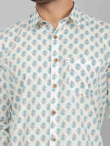 Men by House of Gulab Full  Sleeves Cotton Shirt