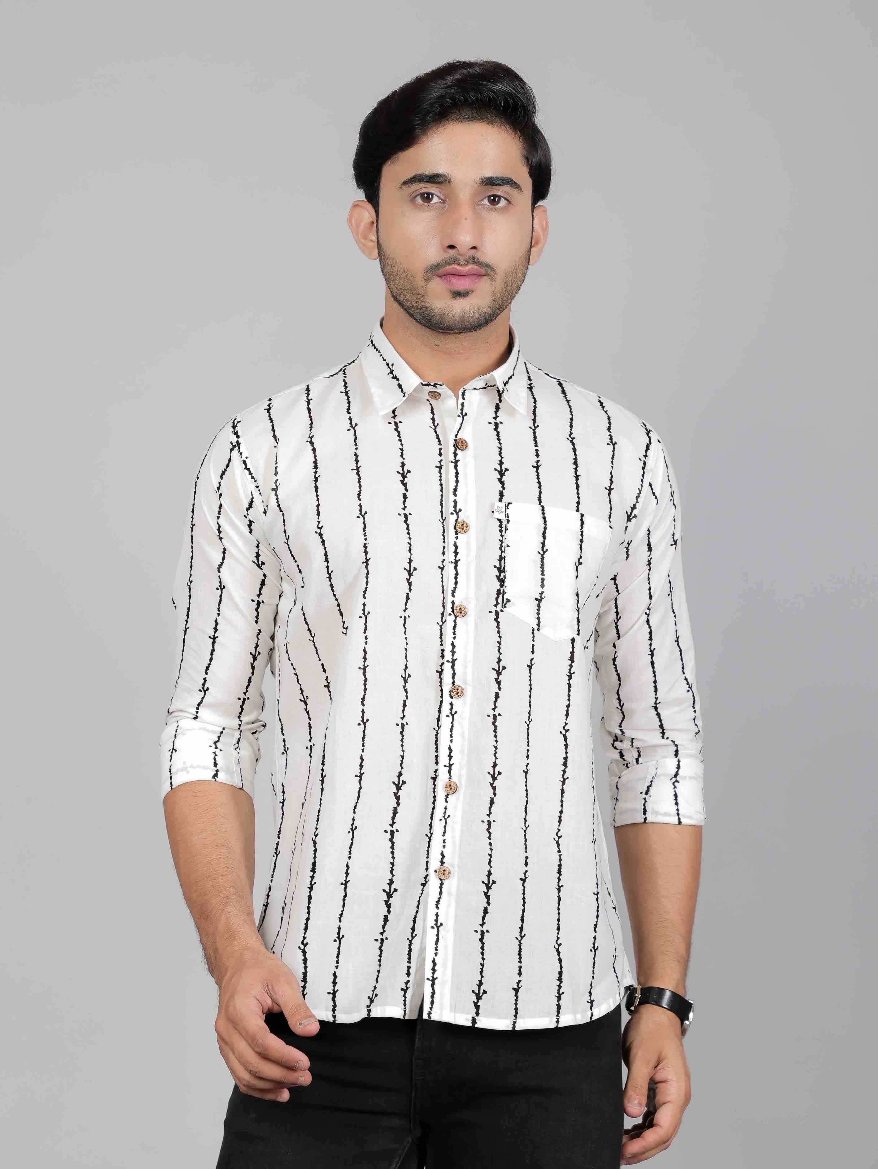 Men by House of Gulab Full  Sleeves Cotton Shirt