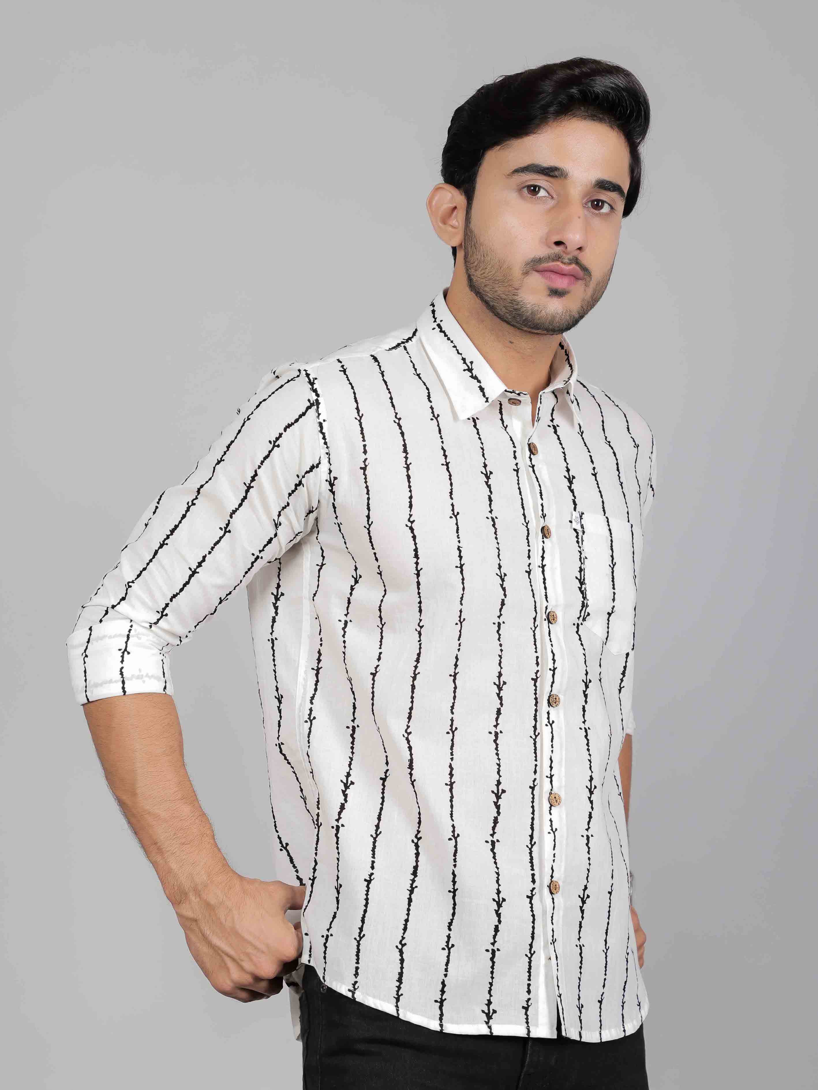 Men by House of Gulab Full  Sleeves Cotton Shirt