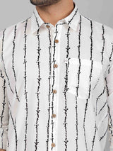 Men by House of Gulab Full  Sleeves Cotton Shirt