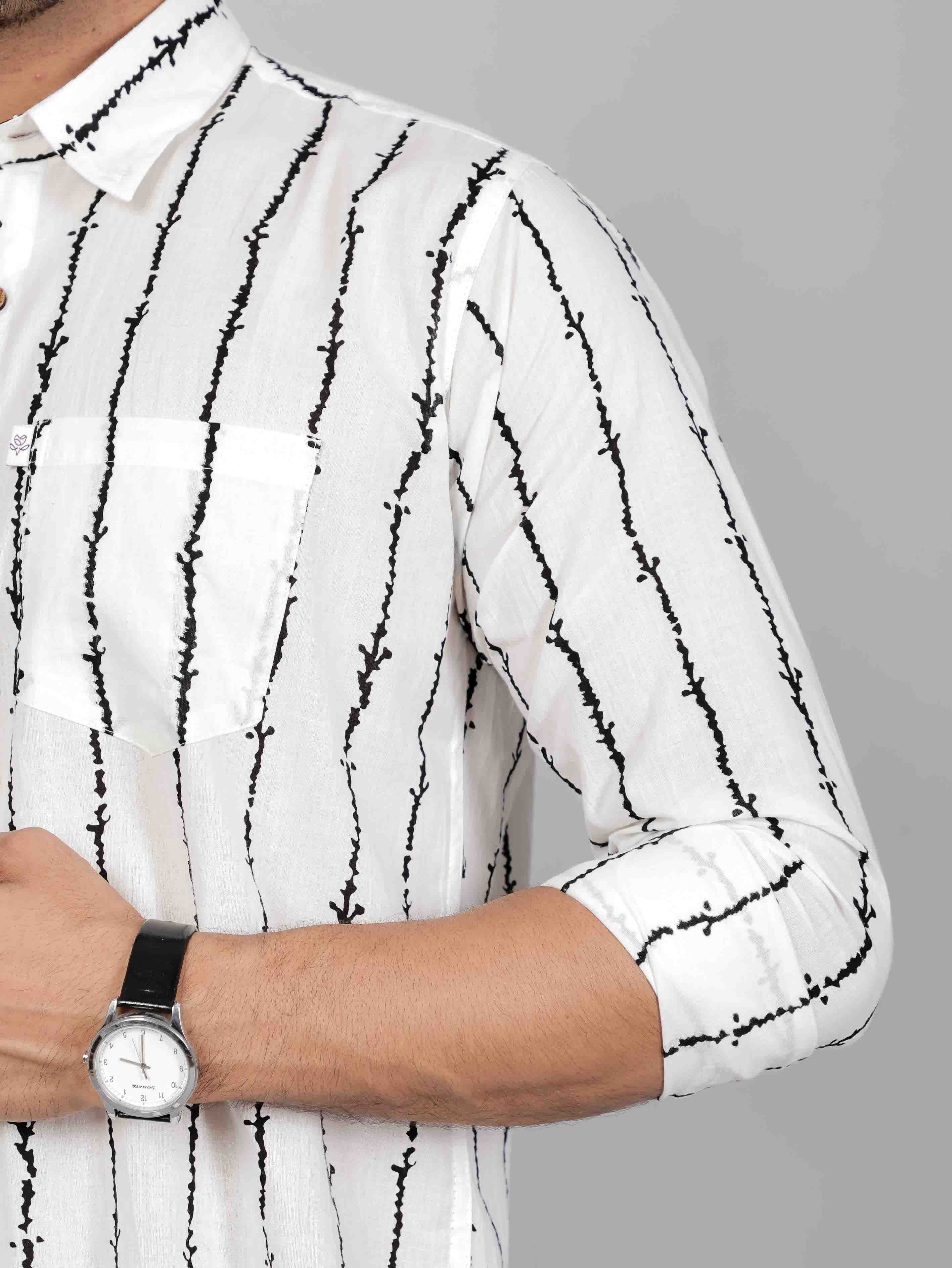Men by House of Gulab Full  Sleeves Cotton Shirt