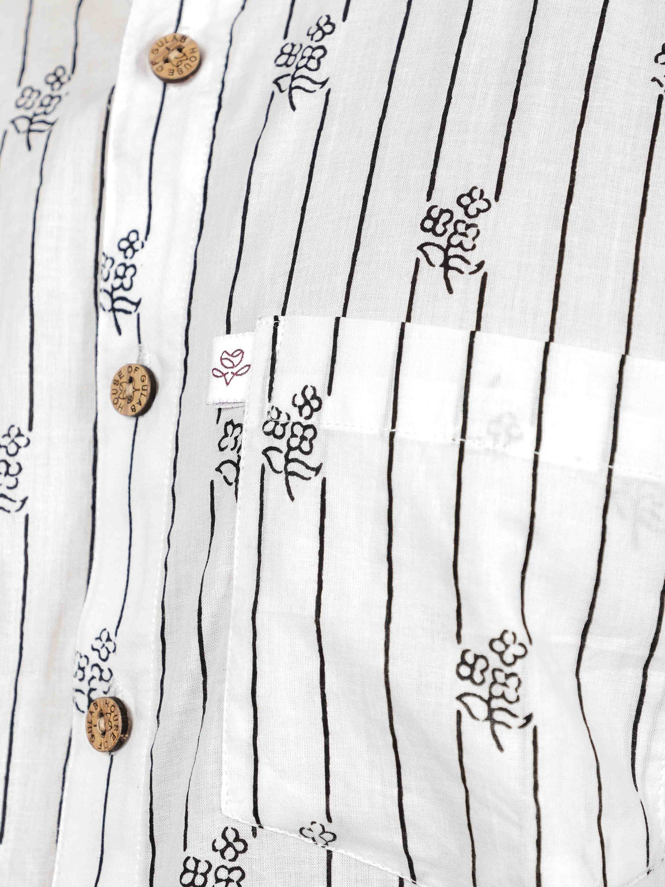 Men by House of Gulab Short Sleeves Cotton Shirt
