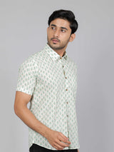 Men by House of Gulab Short Sleeves Cotton Shirt