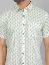 Men by House of Gulab Short Sleeves Cotton Shirt