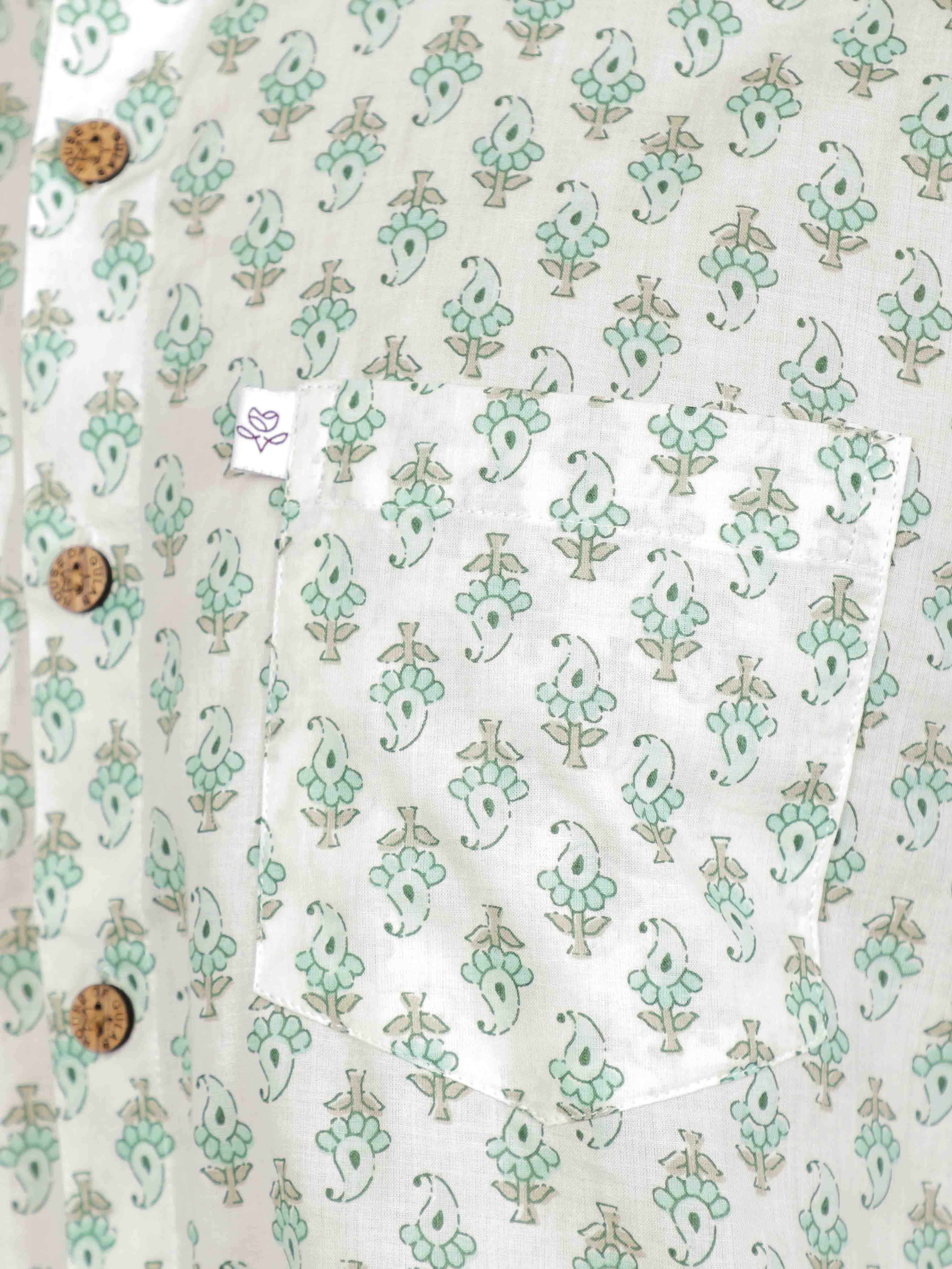 Men by House of Gulab Short Sleeves Cotton Shirt
