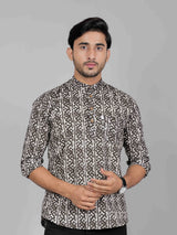 Men by House of Gulab Full Sleeves Cotton Kurta Collar Shirt
