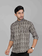 Men by House of Gulab Full Sleeves Cotton Kurta Collar Shirt