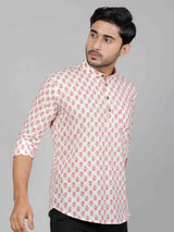 Men by House of Gulab Full Sleeves Cotton Kurta Collar Shirt