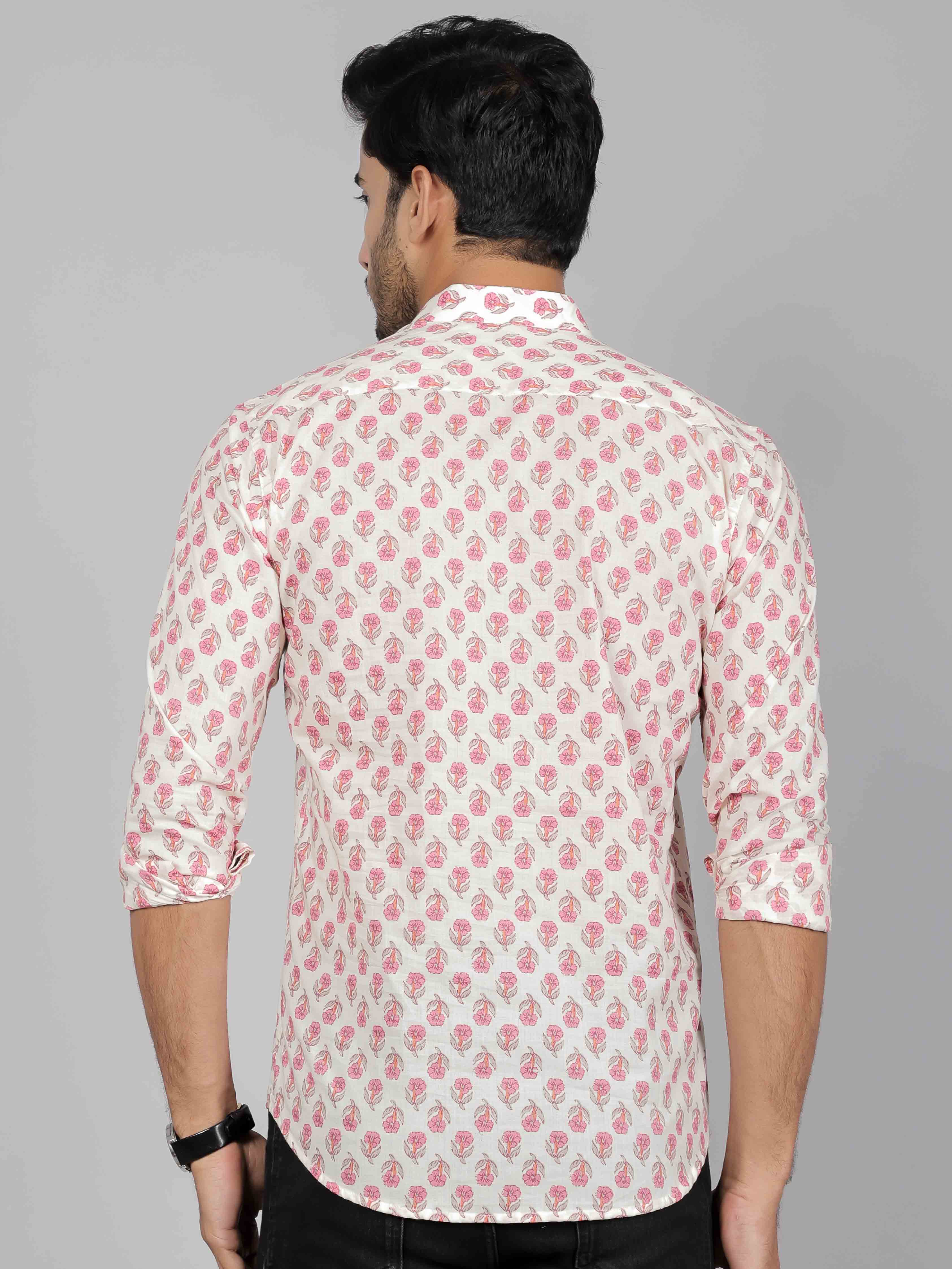 Men by House of Gulab Full Sleeves Cotton Kurta Collar Shirt