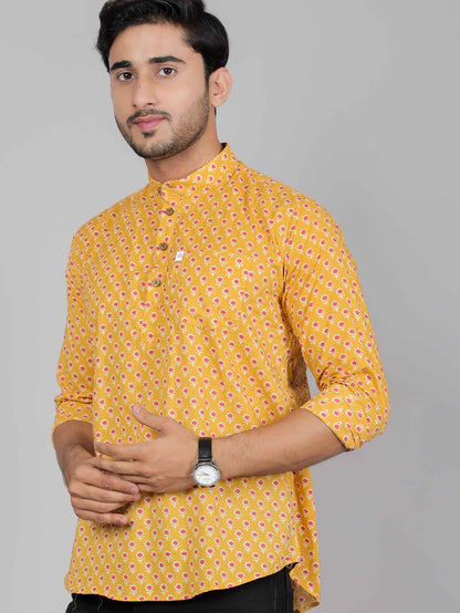 Men by House of Gulab Full Sleeves Cotton Kurta Collar Shirt