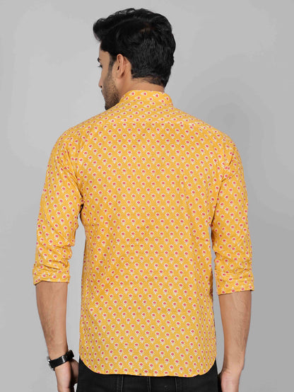 Men by House of Gulab Full Sleeves Cotton Kurta Collar Shirt