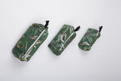 Set of 3 cosmetic bag/pouches with waterproof lining