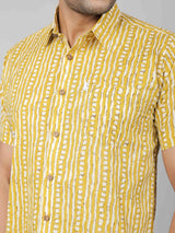 Men by House of Gulab Short Sleeves Cotton Shirt