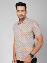 Men by House of Gulab Short Sleeves Cotton Shirt
