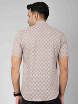 Men by House of Gulab Short Sleeves Cotton Shirt