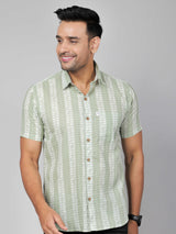 Men by House of Gulab Short Sleeves Cotton Shirt