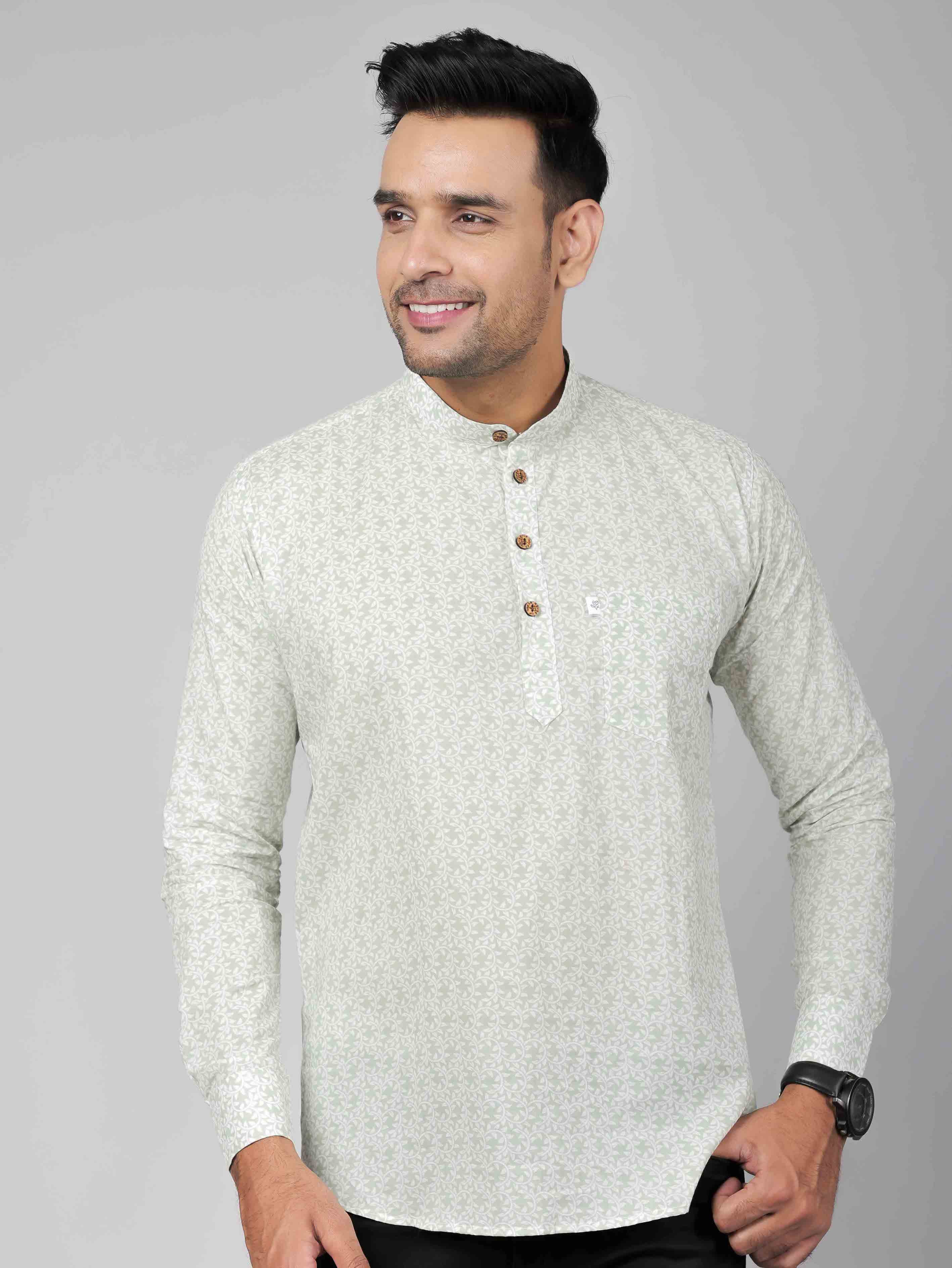 Men by House of Gulab Full Sleeves Cotton Kurta Collar Shirt
