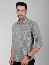 Men by House of Gulab Full  Sleeves Cotton Shirt