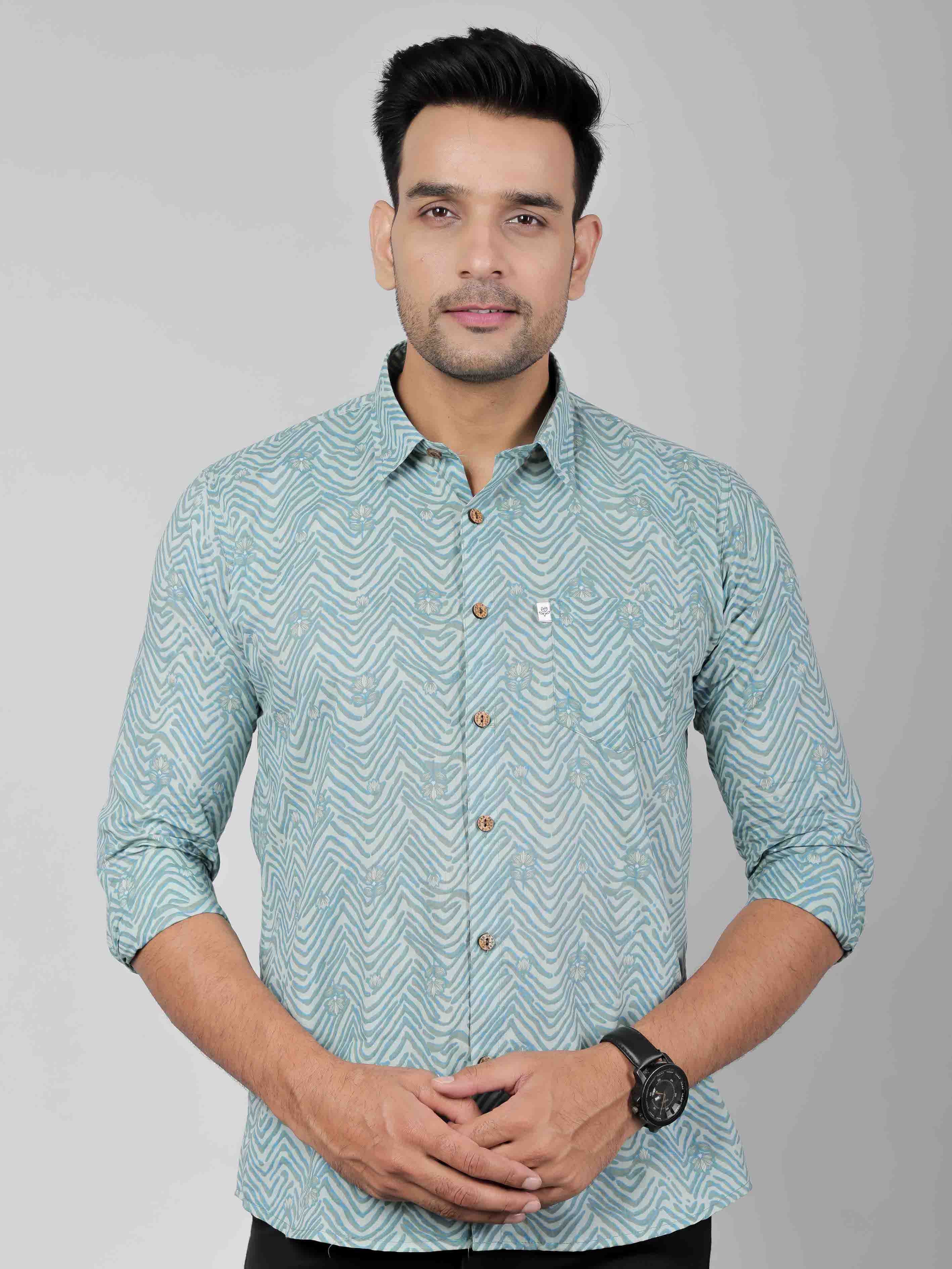 Men by House of Gulab Full  Sleeves Cotton Shirt