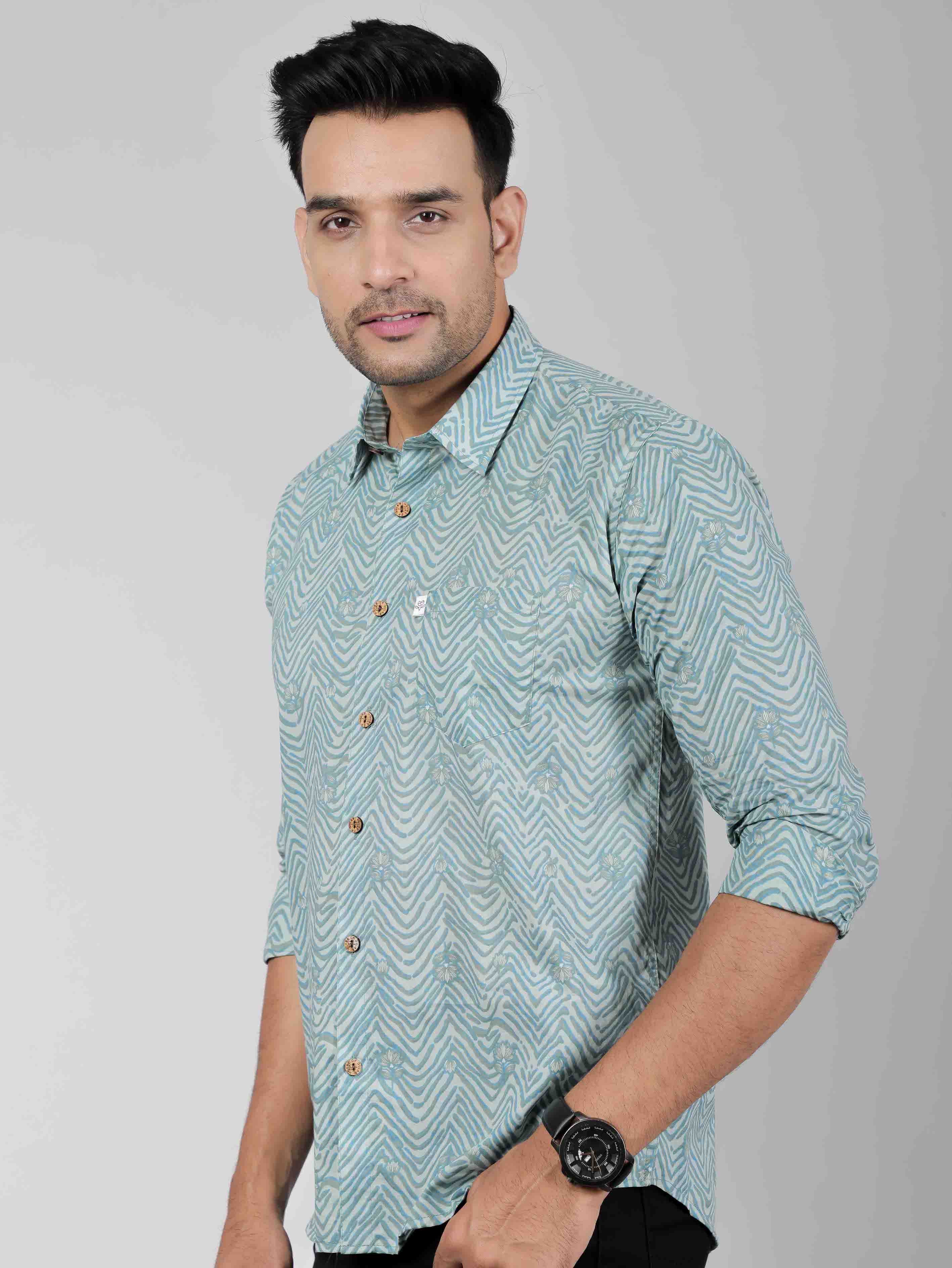 Men by House of Gulab Full  Sleeves Cotton Shirt