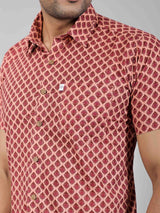 Men by House of Gulab Short Sleeves Cotton Shirt