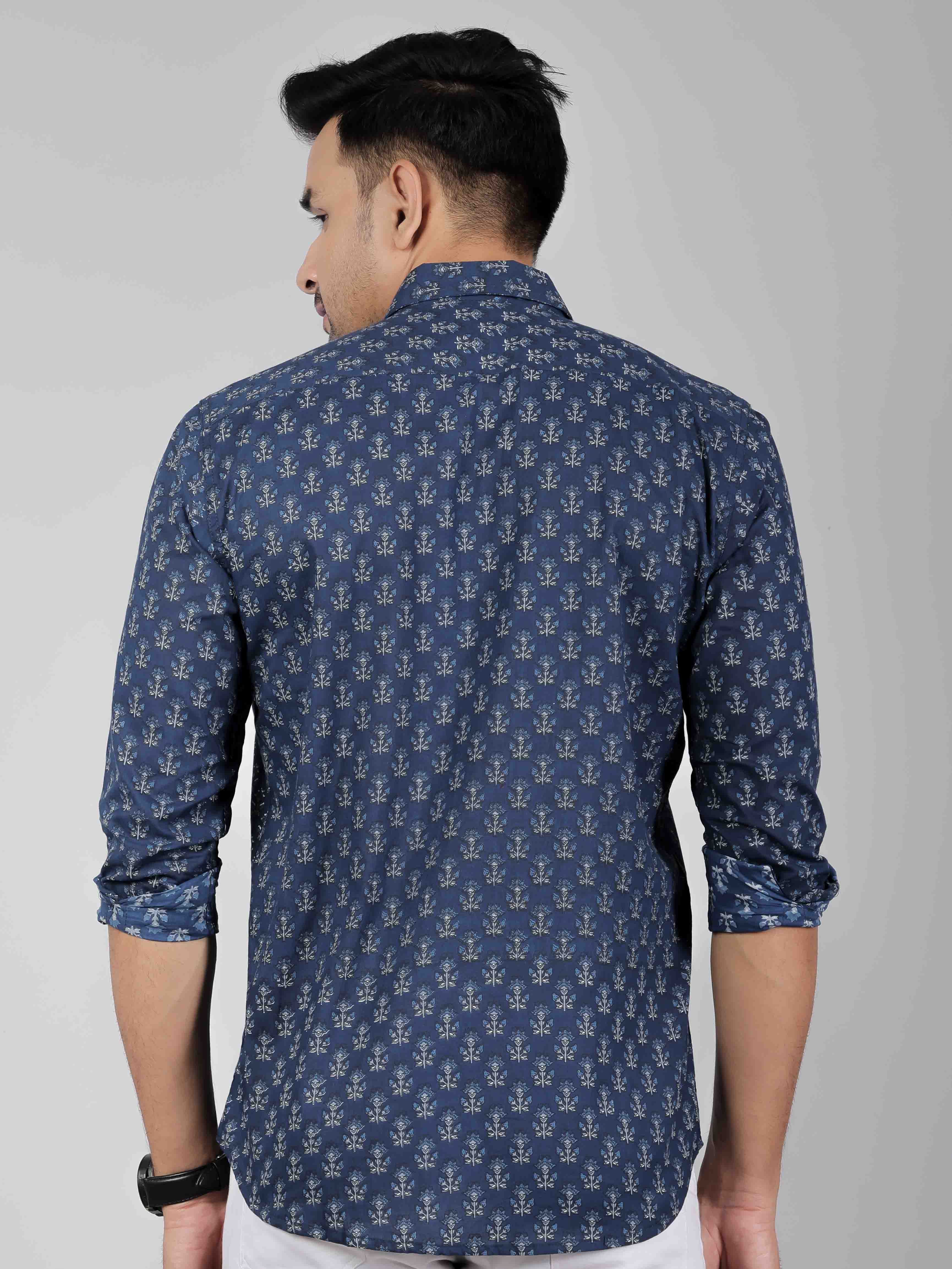 Men by House of Gulab Full  Sleeves Cotton Shirt