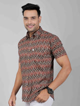 Men by House of Gulab Short Sleeves Cotton Shirt