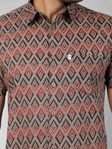 Men by House of Gulab Short Sleeves Cotton Shirt