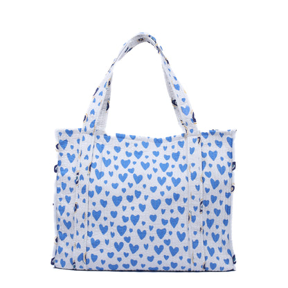 Handblock Printed Quilted Tote Bag without zip/button 17x18x 6 inches