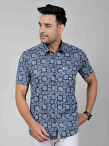 Men by House of Gulab Short Sleeves Cotton Shirt