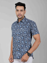 Men by House of Gulab Short Sleeves Cotton Shirt