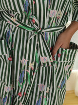 Cotton Kimono Handblock Printed Unisex Bathrobe - Free Size